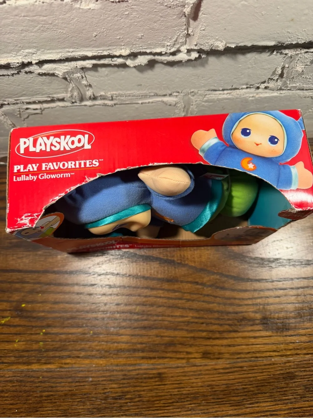 Playskool Lullaby Gloworm Blue Plush Nightlight Doll